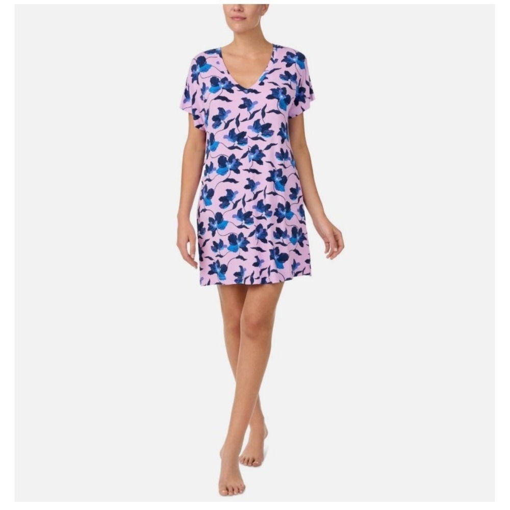 Sanctuary Sleepshirt Sanctuary Pink Floral V-Neck Nightgown with Pockets S NWT
